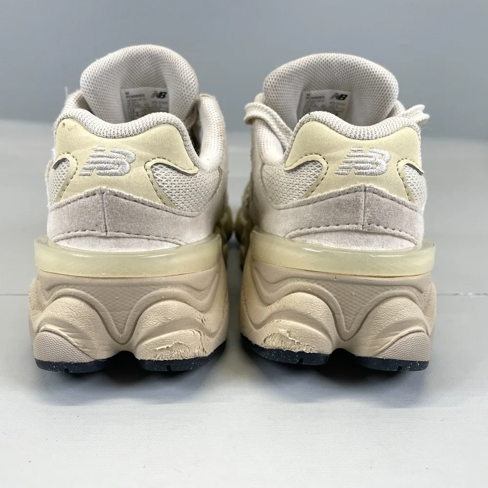 New Balance 9060 Sneakers Small Kids Size 12 Beige Gray Suede Mesh Casual Shoes